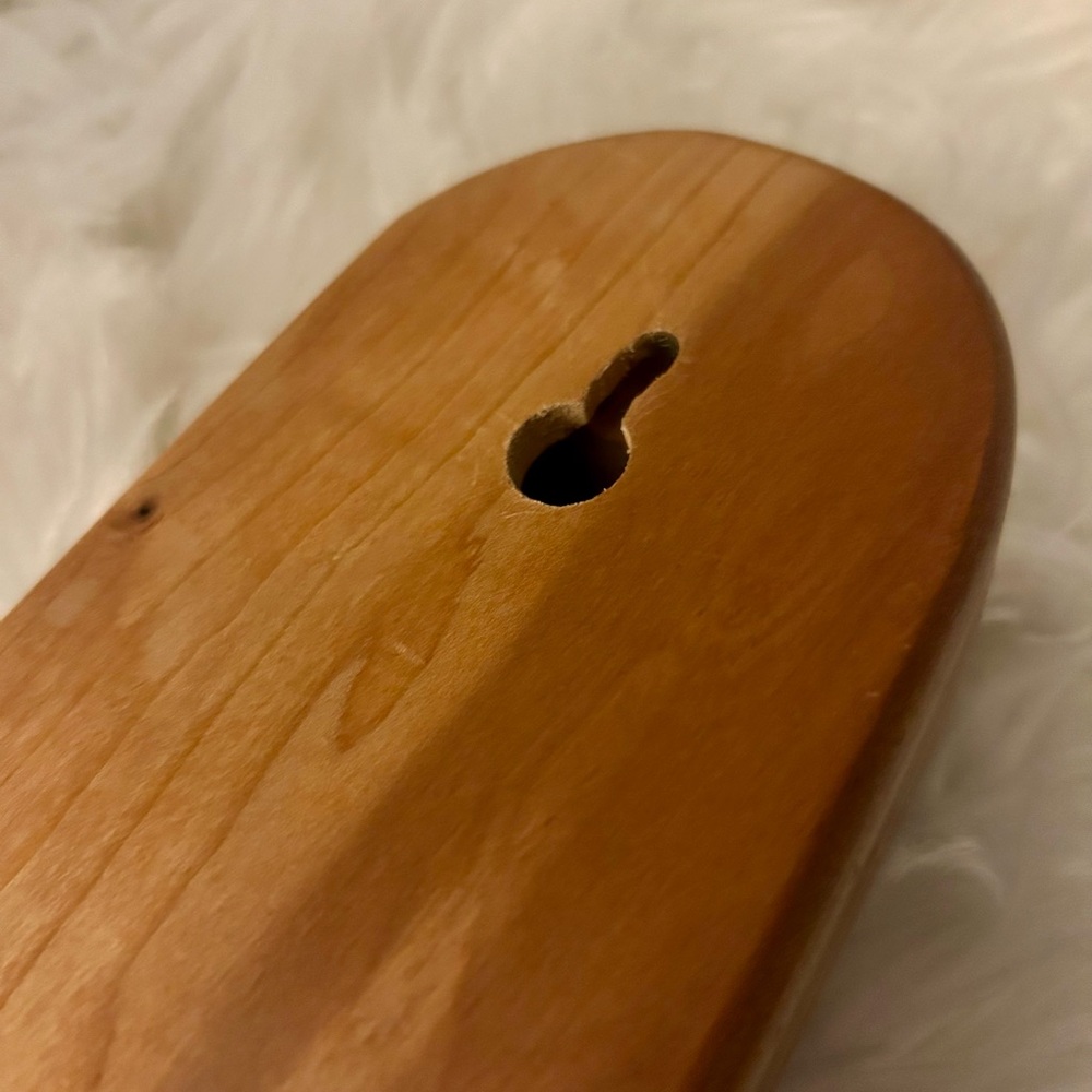 Handmade Hanging Wooden Door Harp (15” x 4” x 1.5”) - Picture 6 of 7